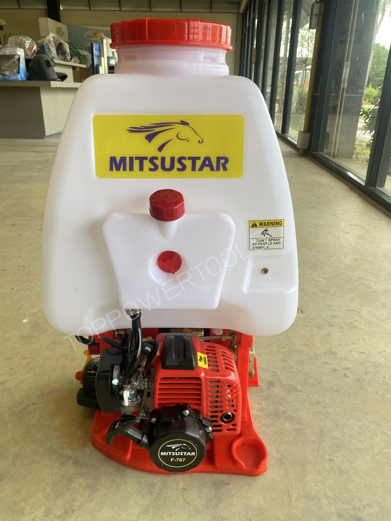 เครื่องพ่นยา F-767 25L.คาร์บูลูกลอย,ปั๊มมิเนียม,มีหม้อลม MITSUSTAR