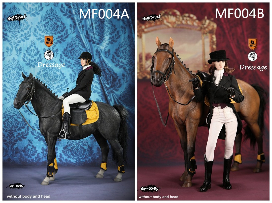 MR.Z & MULTIFUN MF004 1/6 Dressage - Women's Equestrian Wear Set & Horse Racing