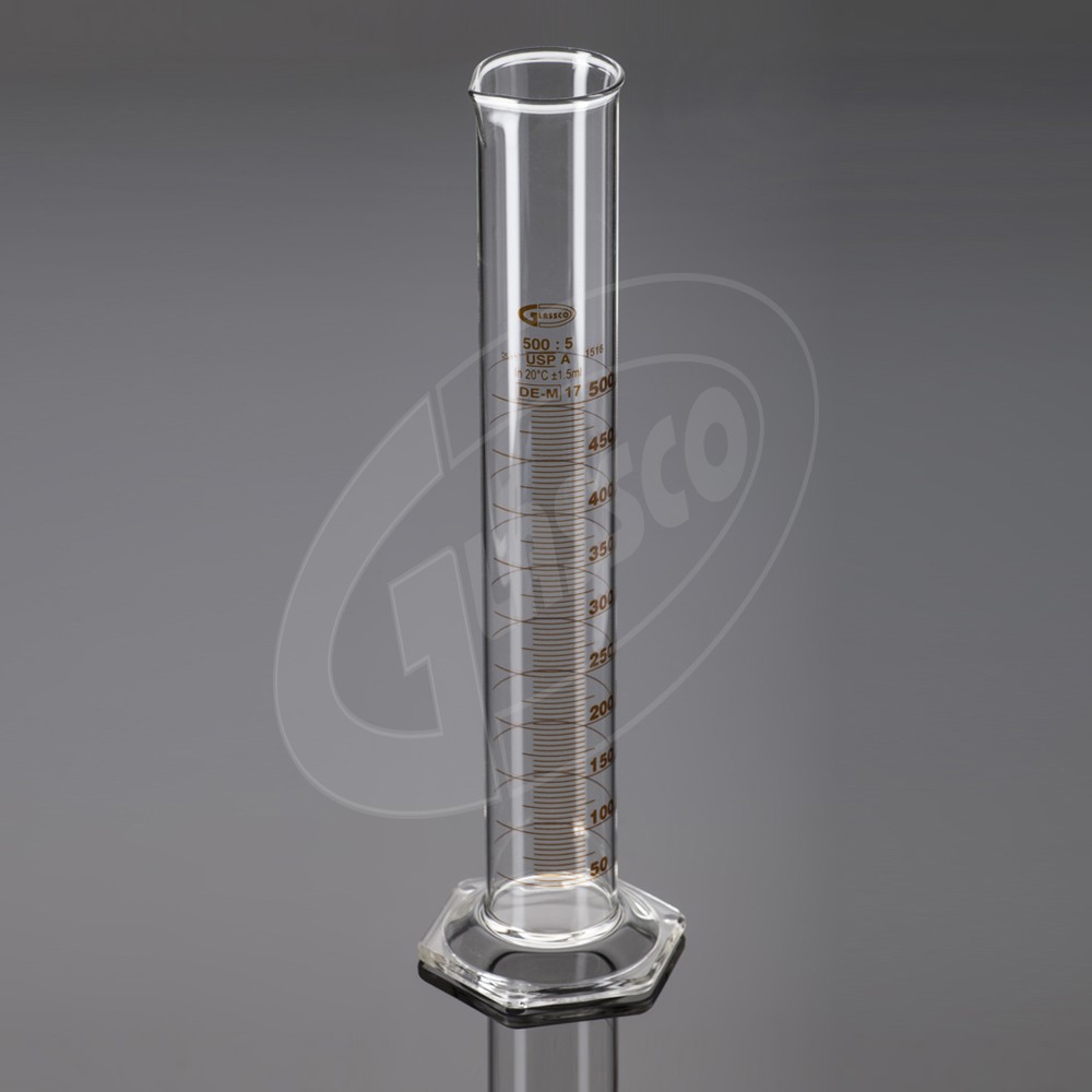 กระบอกตวง Measuring Cylinder Blue amber Class AS with Batch Certificate DIN EN ISO 4788