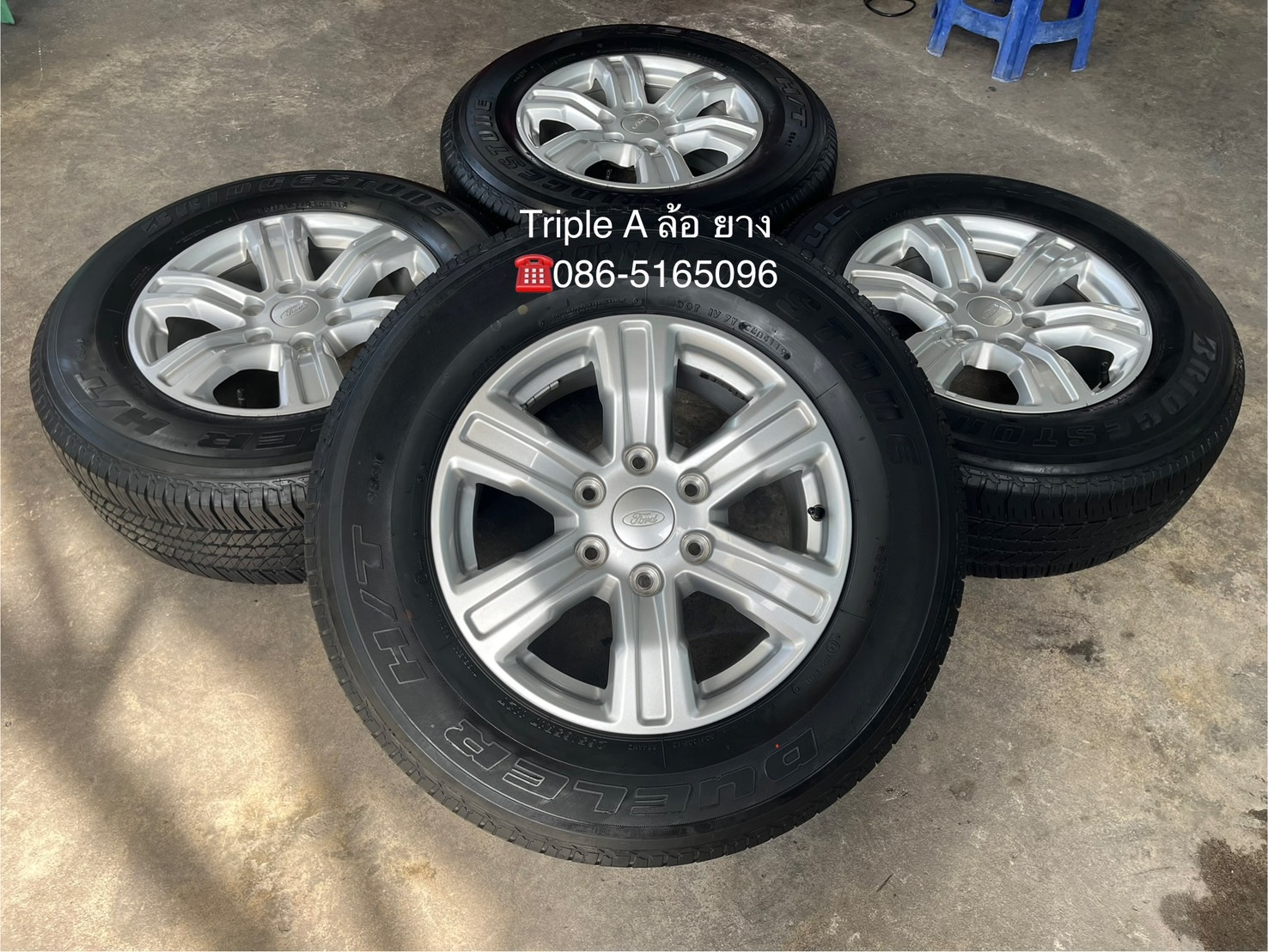 ✨ล้อแม็ก✨Ford Ranger XLT ขอบ 17 สีบอร์น แถมยาง 255-65-17 Bridgestone ปลายปี 19