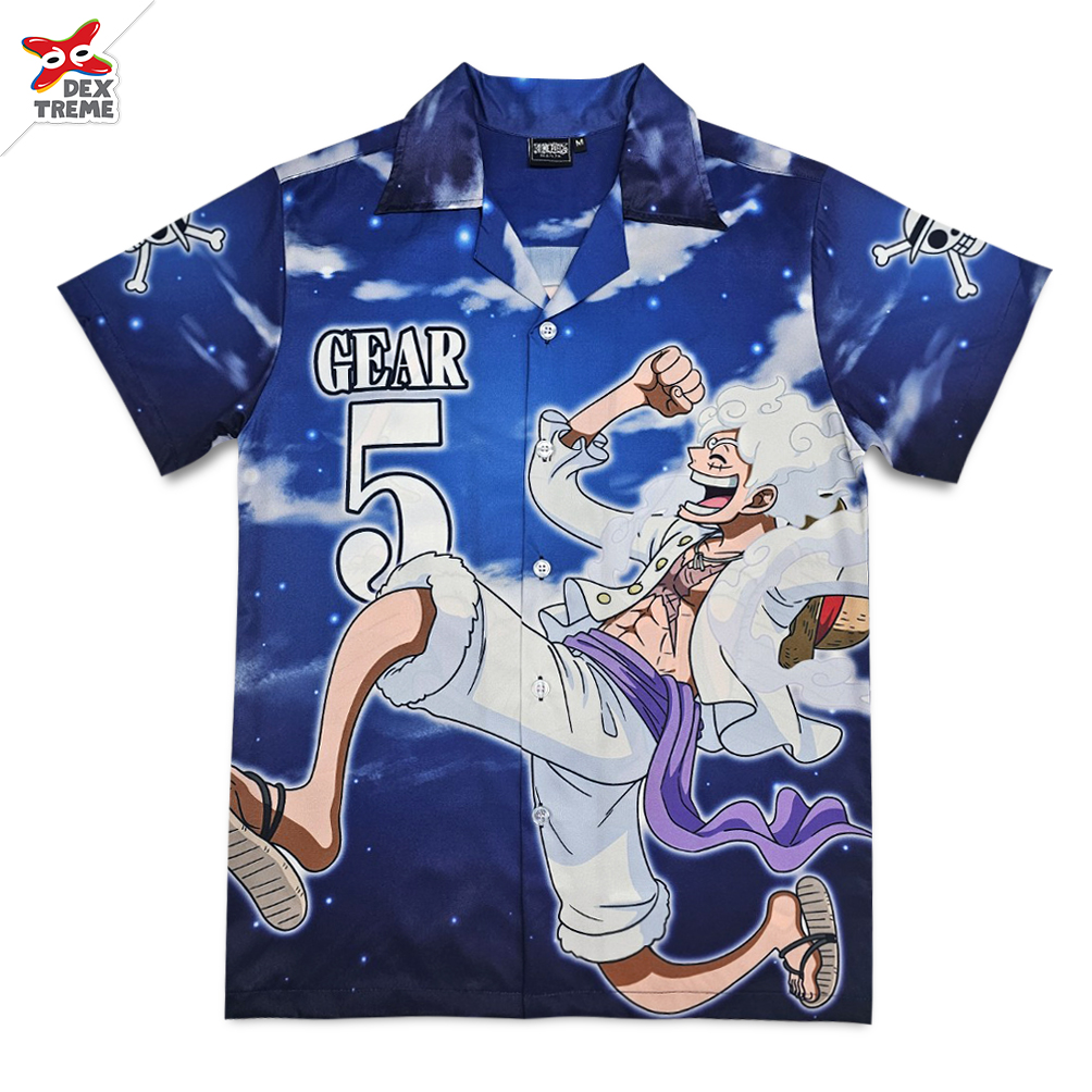 เสื้อฮาวายวันพีซ Hawaii shirt Luffy GEAR5