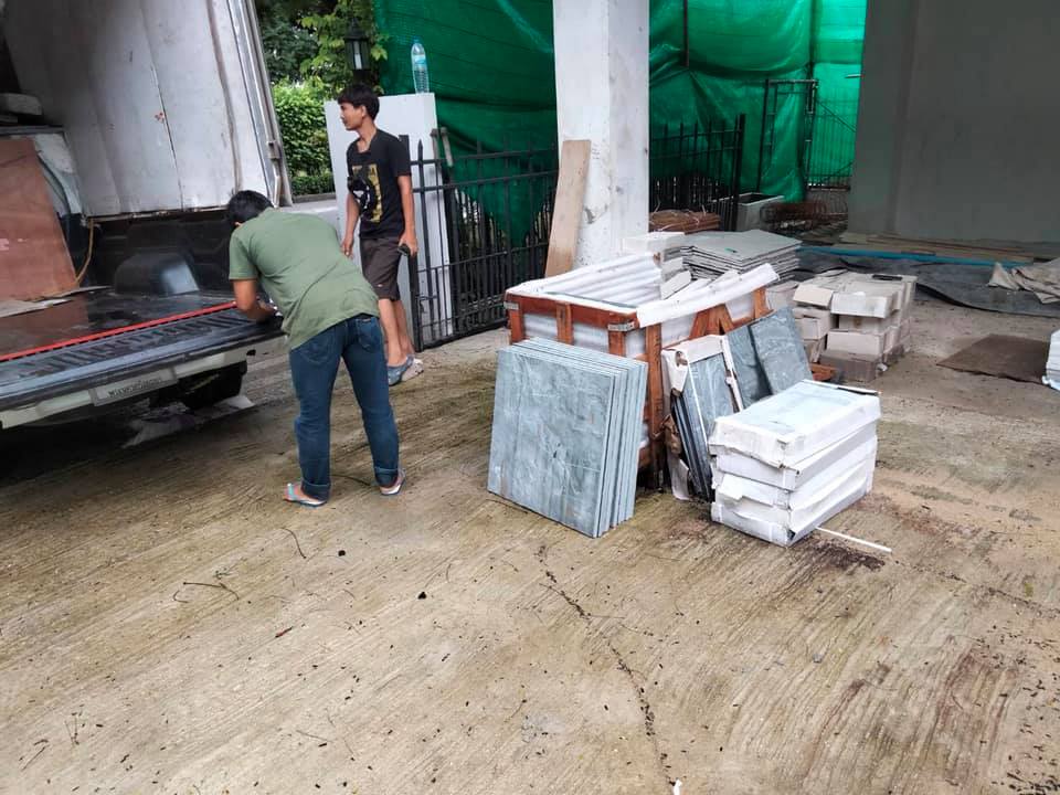 หิน Silver Grey polish พร้อมจัดส่ง 30x60,60x60