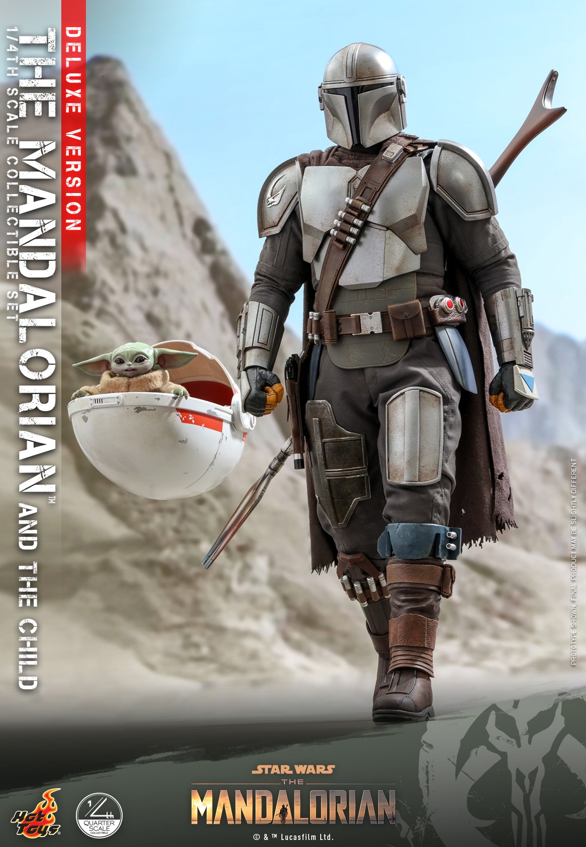 Hot Toys QS017 1/4 Star Wars™ The Mandalorian™ - The Mandalorian & The Child (Deluxe Version)