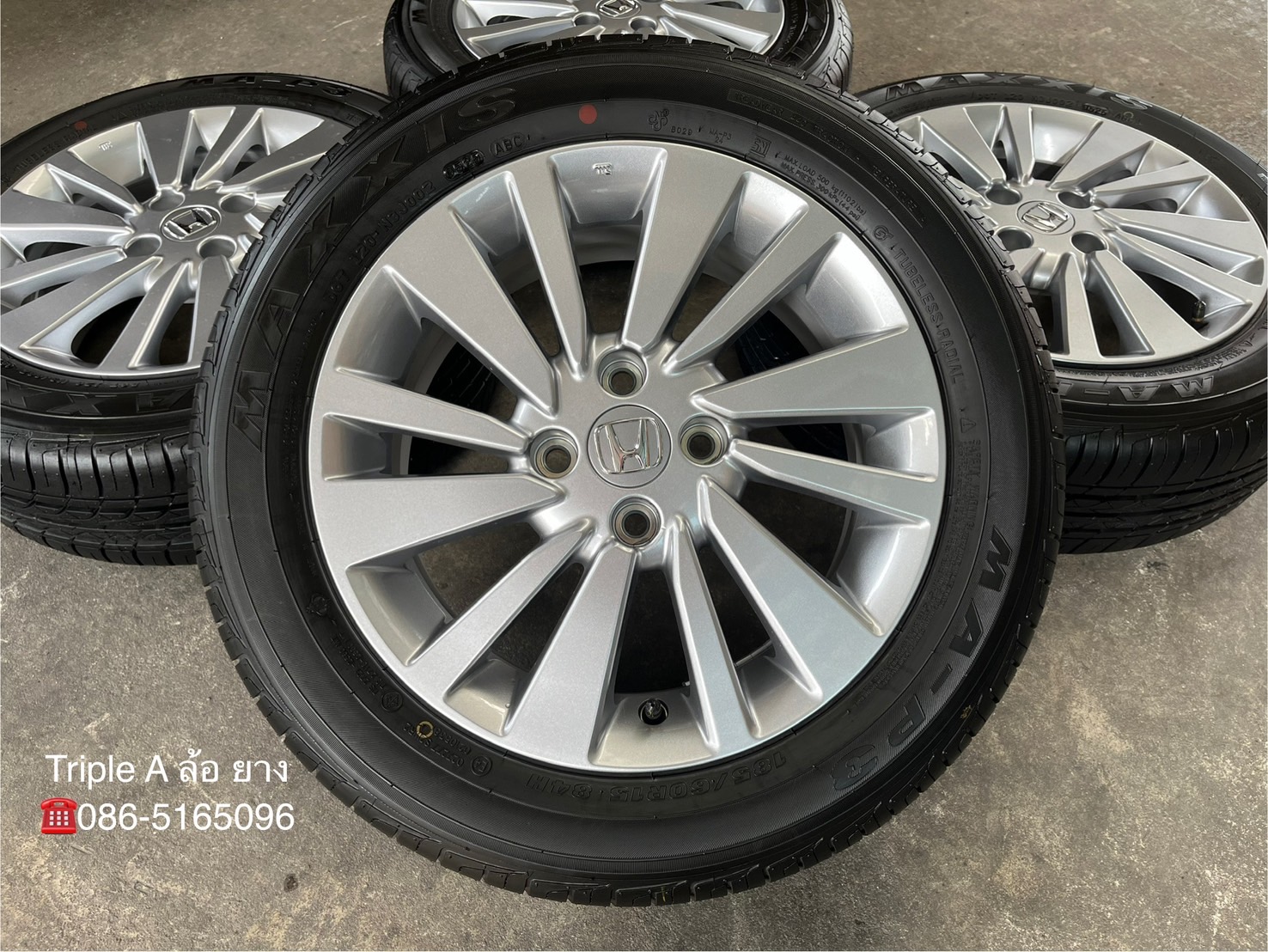 💥ปี 25💥✨ล้อแม็กป้ายแดง✨Honda City รุ่นใหม่ล่าสุด ขอบ 15 พร้อมยางใหม่ป้ายแดง 185-60-15 Maxxis💖