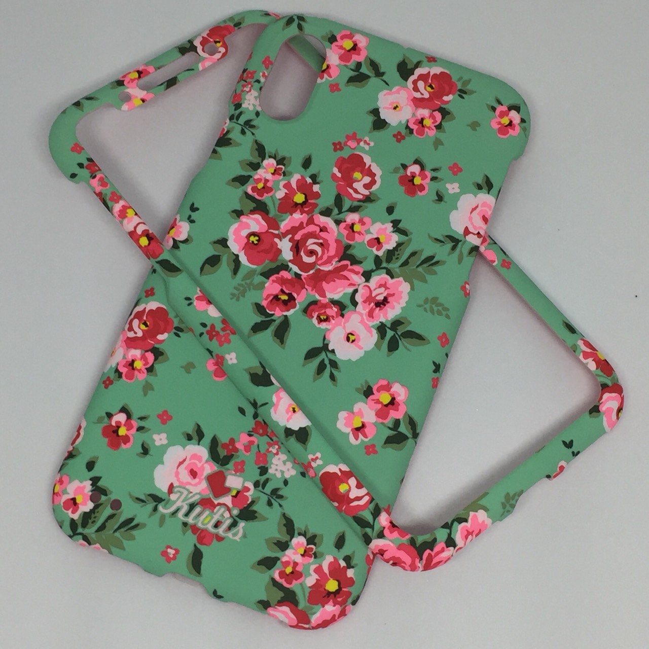 เคสคูทิส (Kutis) ไอโฟนX,XS (ลายดอกไม้ สีพื้นหลังสีเขียวพาสเทล)มาใหม่ๆ
