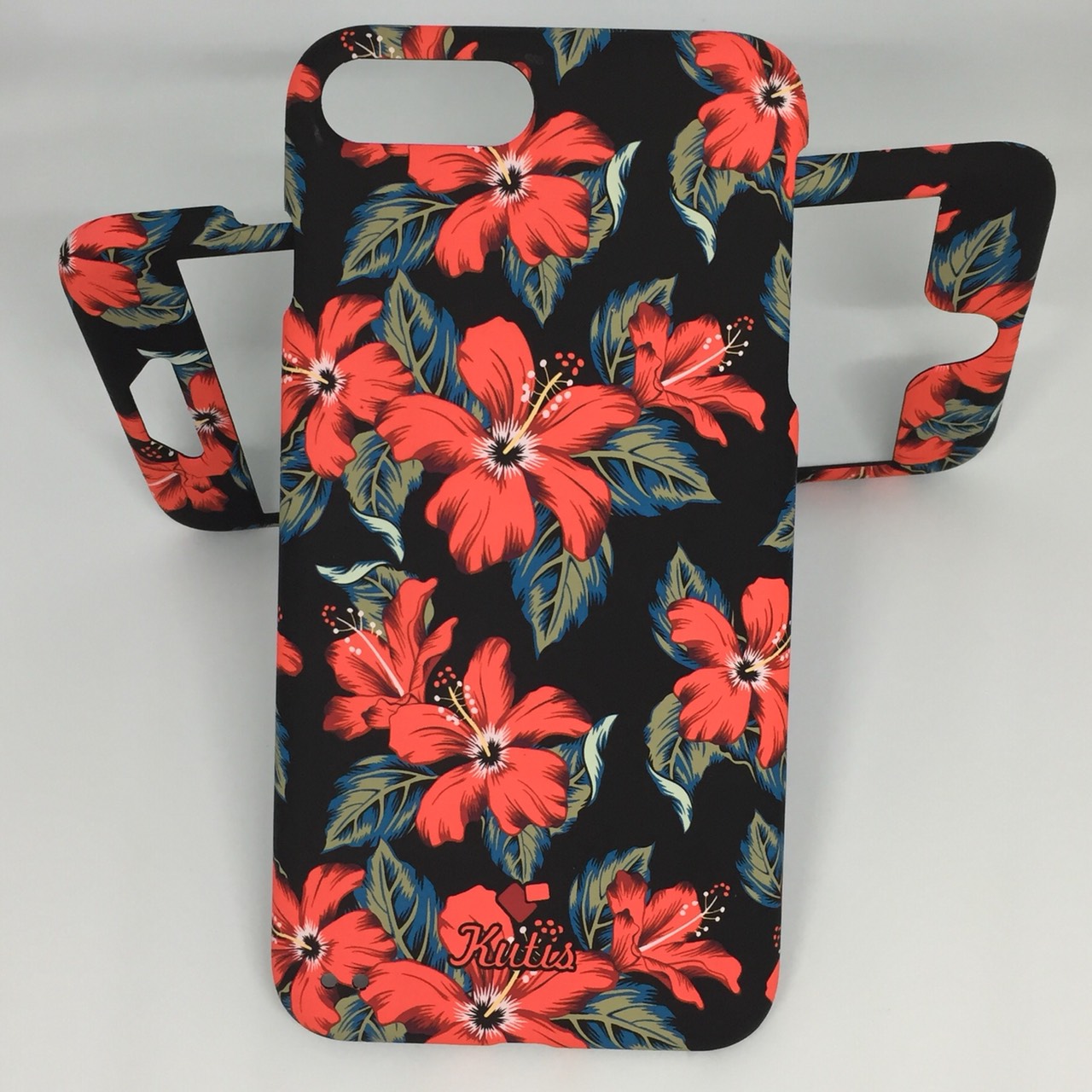 เคสคูทิส(Kutis)ไอโฟน7พลัส,8พลัส(ลายดอกชบาสีแดง)มาใหม่