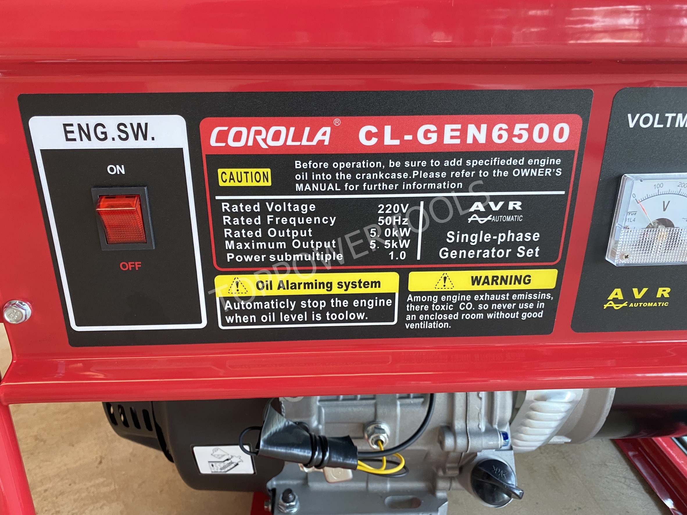 เครื่องปั่นไฟเบนซิน CL-GEN-6500 (5,500W.) COROLLA