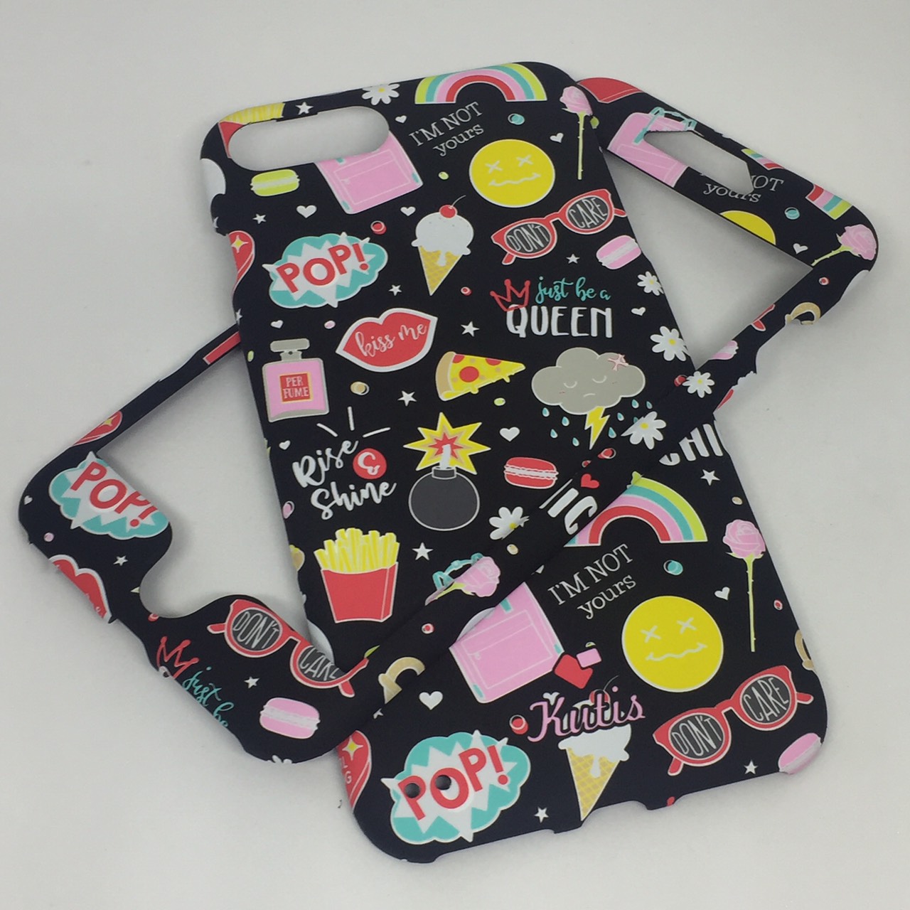 เคสคูทิส(Kutis)เคสไอโฟน7พลัส,8พลัส(ลายสายรุ้งPoP)มาใหม่ เคสประกบหน้า-หลัง เคสเรืองแสง เคสลายวินเทจ ร้านSuperhero Klongthom