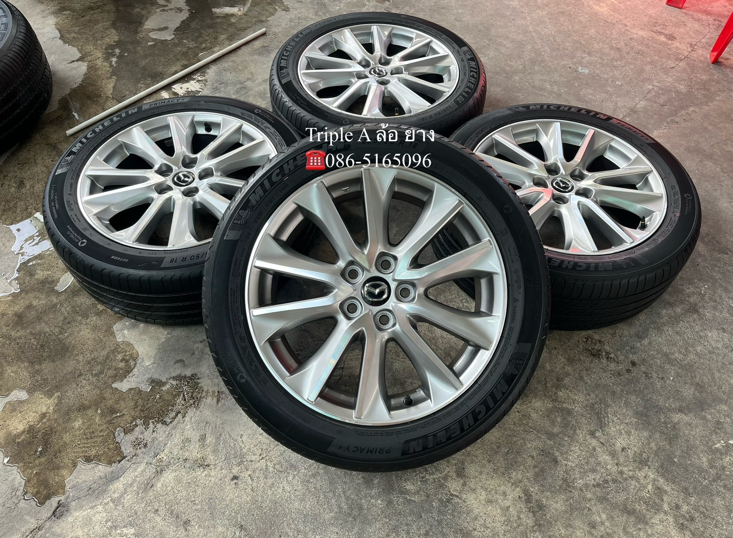 ✨ล้อแม็ก 5รู114✨Mazda CX3 ขอบ 18 พร้อมยาง 225-50-18 Michelin ปี 20