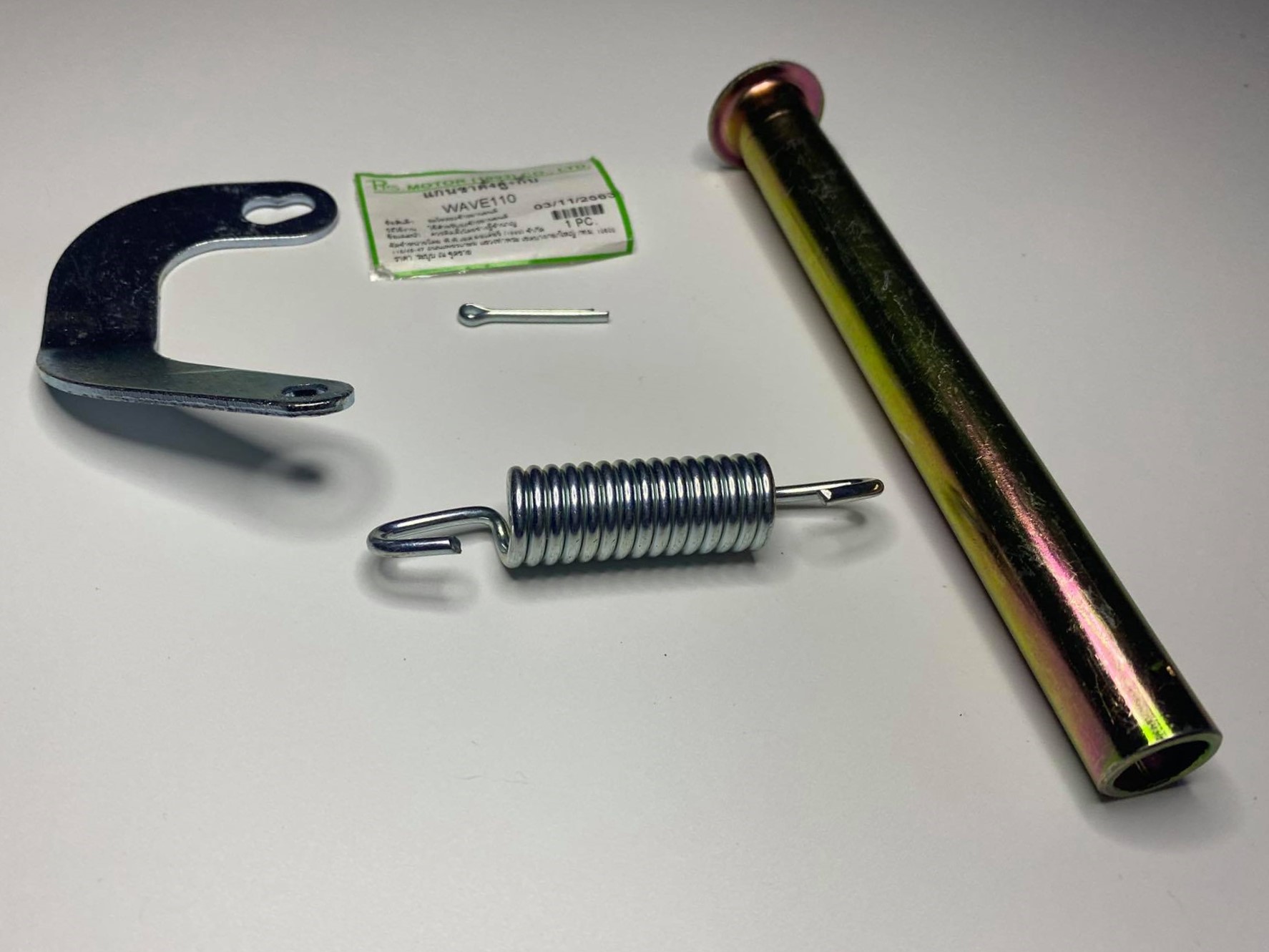 แกนขาตั้ง+วงเดือน+สปริงเวฟ100 เวฟ110 ตรงรุ่น