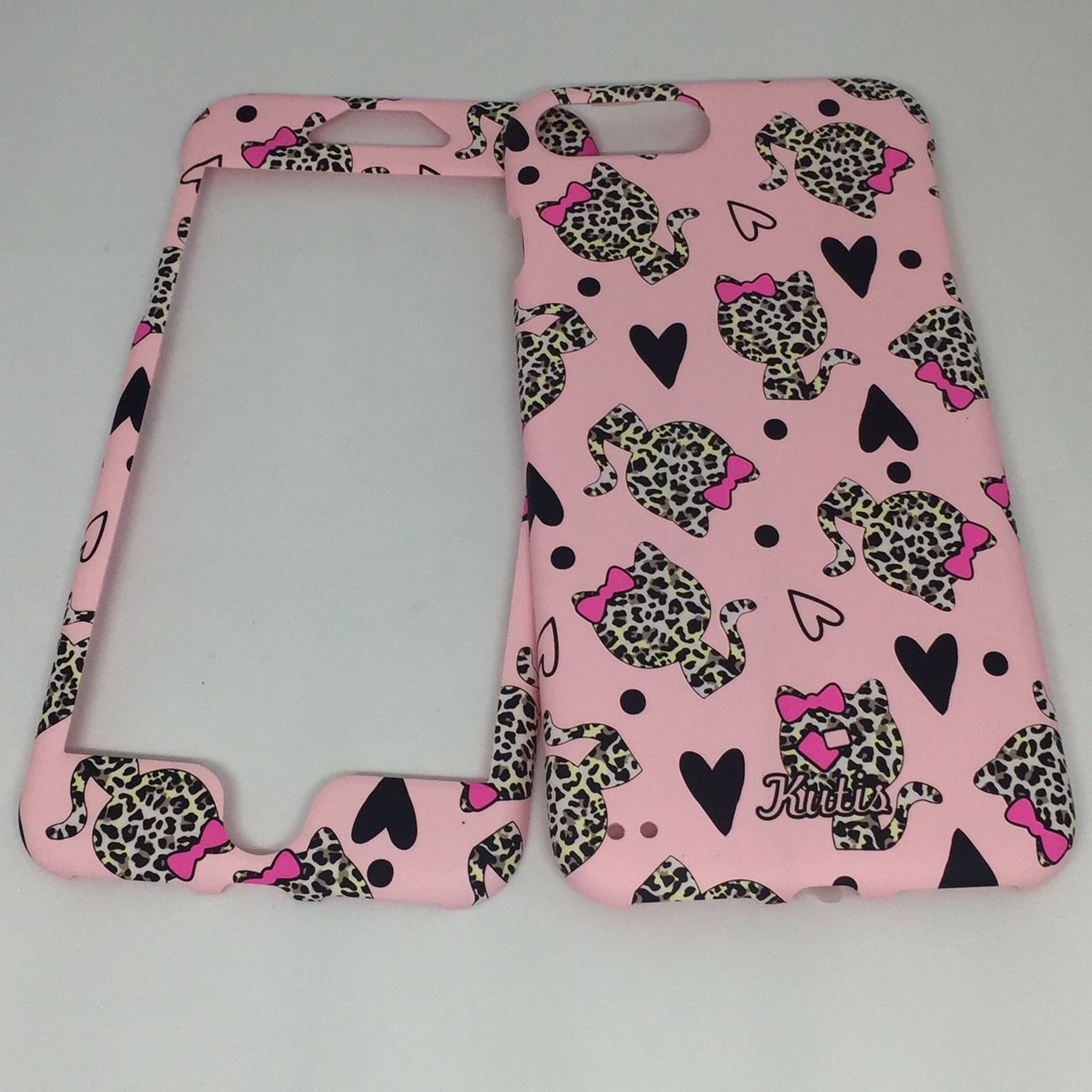 เคสคูทิส(Kutis)เคสไอโฟน7พลัส,8พลัส(ลายแมวลายเสือสีชมพูnew)มาใหม่ เคสประกบหน้า-หลัง เคสเรืองแสง เคสลายวินเทจ ร้านSuperhero Klongthom