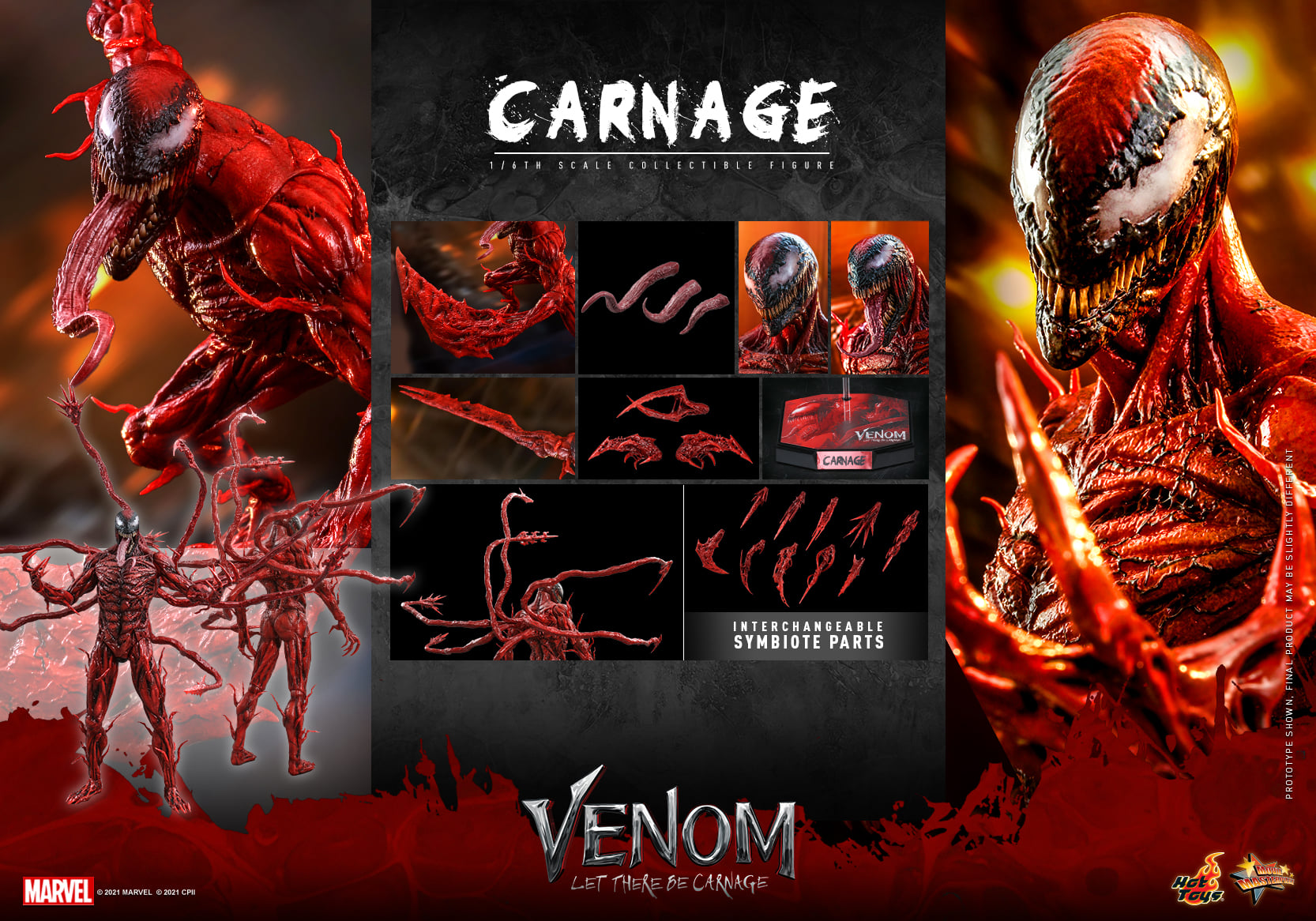Hot Toys MMS620 1/6 Venom: Let There Be Carnage - Carnage (Deluxe Version)