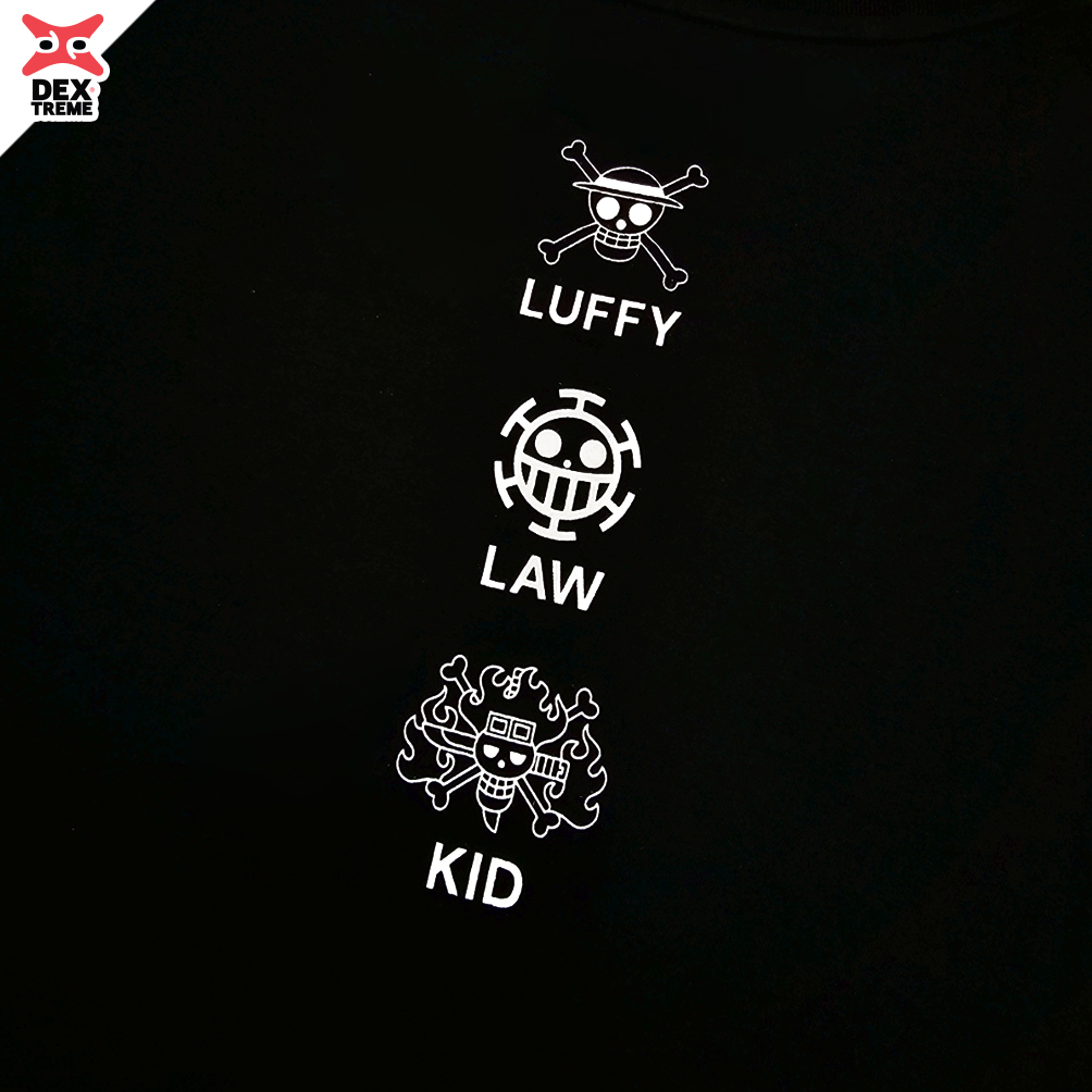 เสื้อวันพีซ Tees One Piece Luffy,Kid,Law