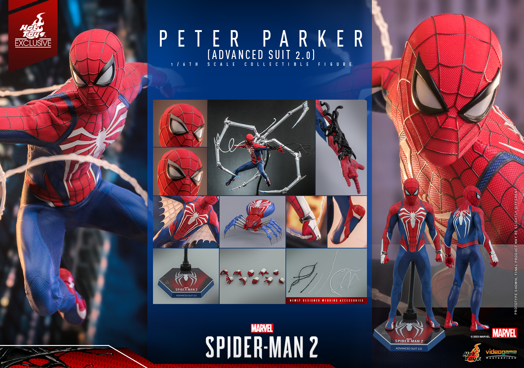 Hot Toys VGM54 1/6 Marvel's Spider-Man 2 - Peter Parker (Advanced Suit 2.0)
