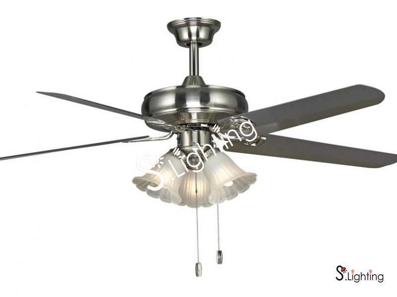 พัดลมโคมไฟ WINFAVOUR FD-SP011 สีสแตนเลส (Stainless)
