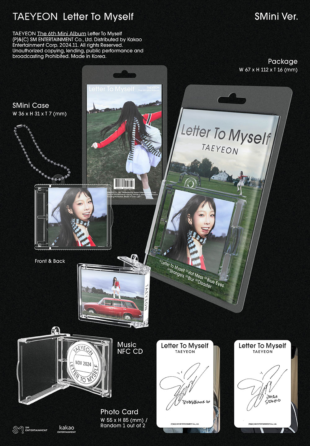 [รับกด+นำเข้าสินค้า] TAEYEON - 6th Mini Album Letter To Myself