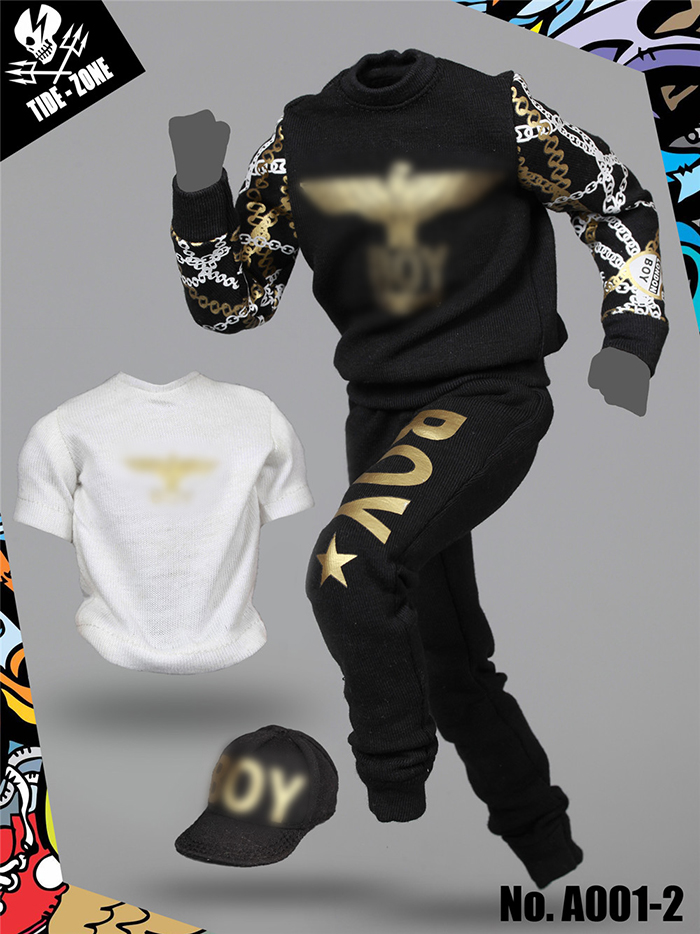 TIDE-ZONE A001 Street Fashion Black Outfits