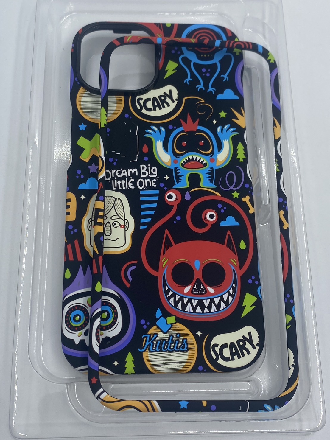 เคสคูทิส(Kutis)เคสไอโฟน14G(ลายSCARY)มาใหม่ เคสประกบหน้า-หลัง เคสเรืองแสง เคสลายวินเทจ ร้านSuperhero Klongthom