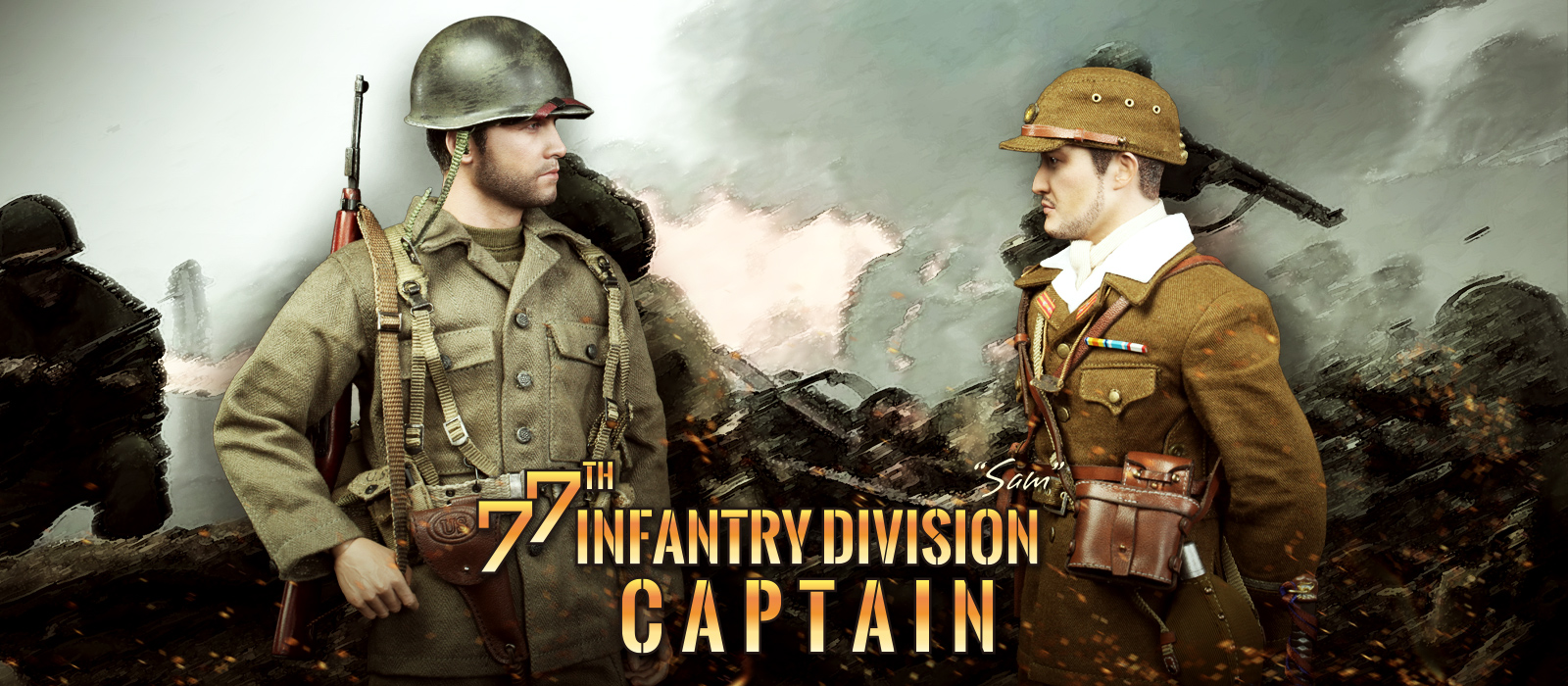 DID A80129 WWII US Army 77th Infantry Division - Captain Sam