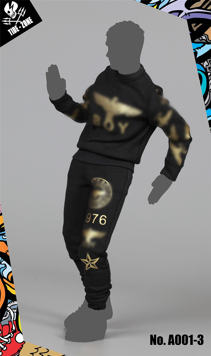 TIDE-ZONE A001 Street Fashion Black Outfits