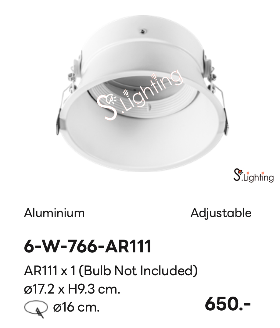 โคมไฟดาวไลท์ฝังฝ้า 6-W-766-AR111