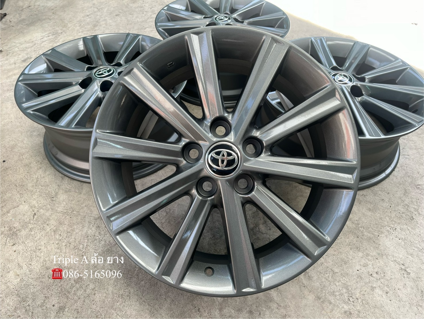 ✨ล้อแม็ก 5รู114✨Toyota Camry (ลาย 10 ก้าน) ขอบ 17 สีเทา💖สวยกริ๊บ💖