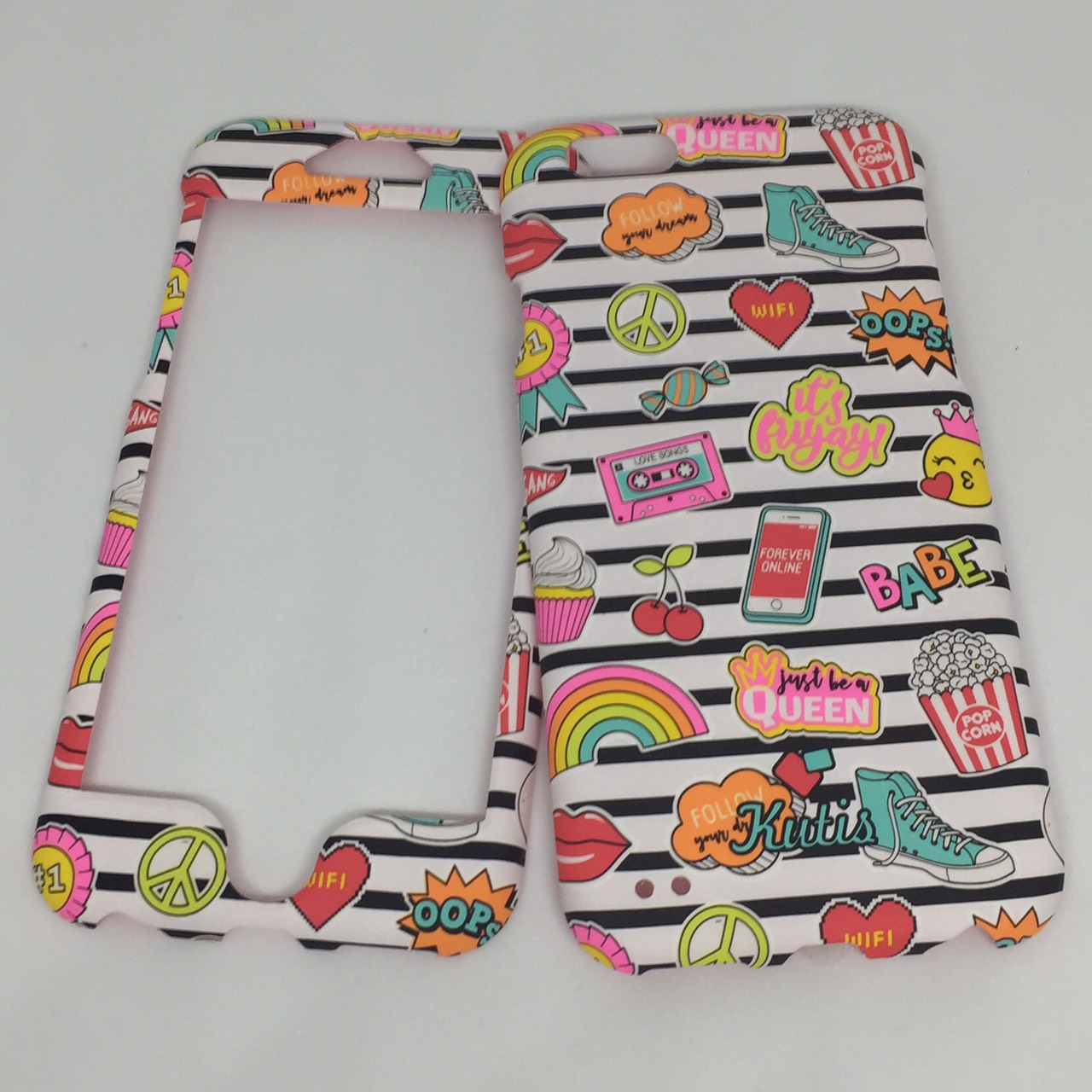 เคสคูทิส(Kutis)ไอโฟน6,6S(ลายทางม้าลายBABE)มาใหม่ เคสประกบหน้า-หลัง เคสเรืองแสงเคสลายวินเทจ ร้านSuperhero Klongthom