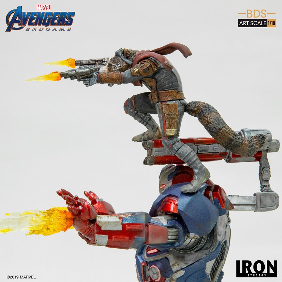 Iron Studios BDS Art Scale 1/10 Avengers: Endgame - Iron Patriot and Rocket