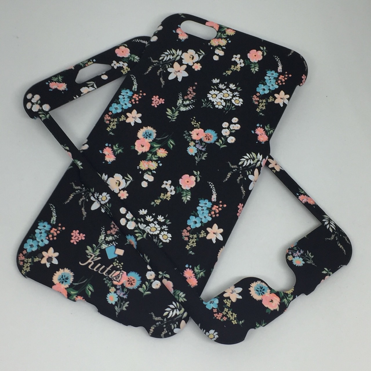 เคสคูทิส(Kutis)เคสไอโฟน6พลัส,6Sพลัส(ลายช่อดอกไม้Newสีฟ้า)มาใหม่ เคสประกบหน้า-หลัง เคสเรืองแสง เคสลายวินเทจ ร้านSuperhero Klongthom