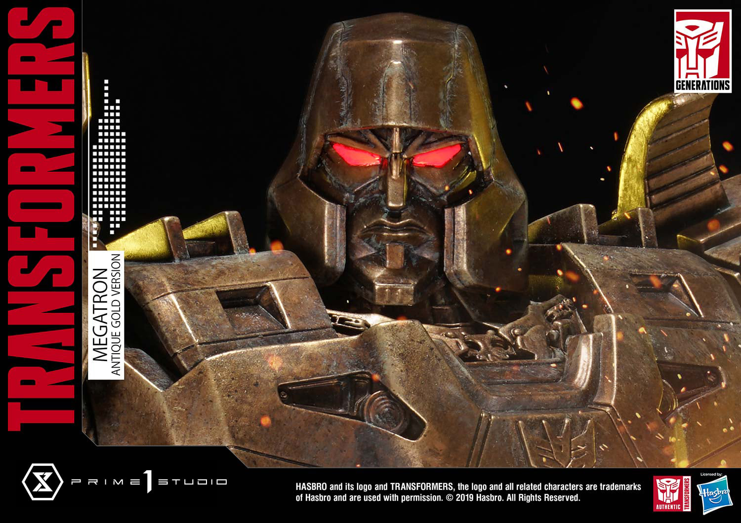 Prime 1 Studio PMTF-02AG Transformers G1 - Megatron (Antique Gold Version)