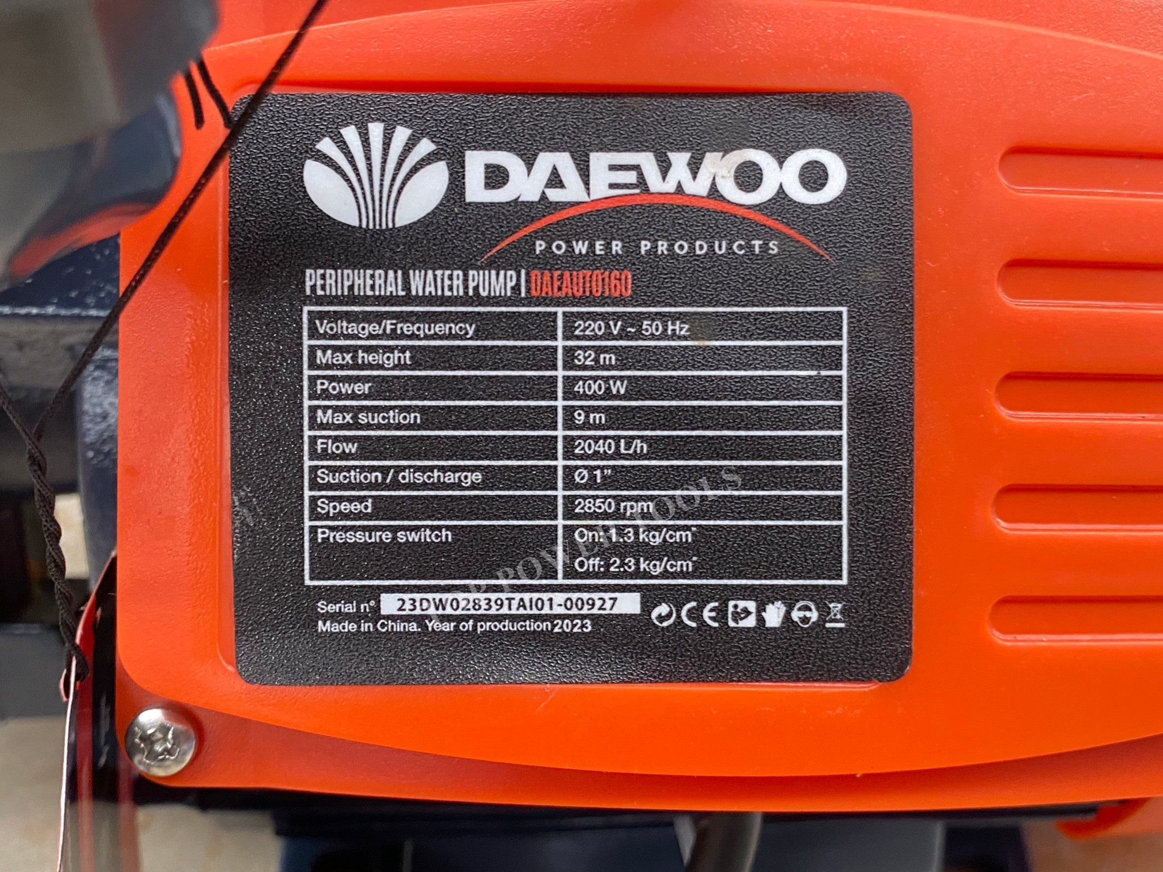 ปั๊มเปลือยอัตโนมัติ DAEAUTO160 DAEWOO