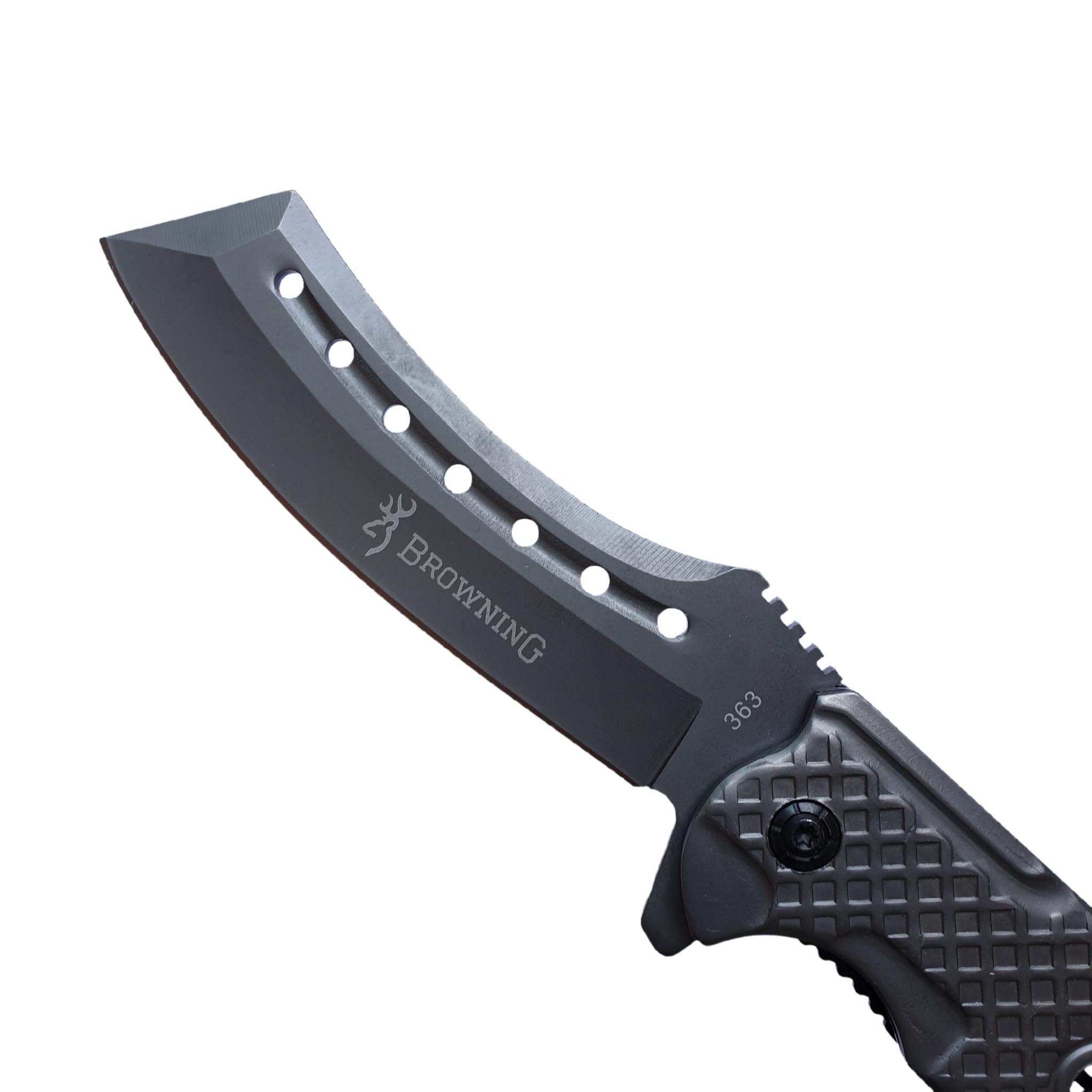 มีดพับ BROWNING 363 ขนาด 8.9 นิ้ว (22.5 ซม.) สี Titanium