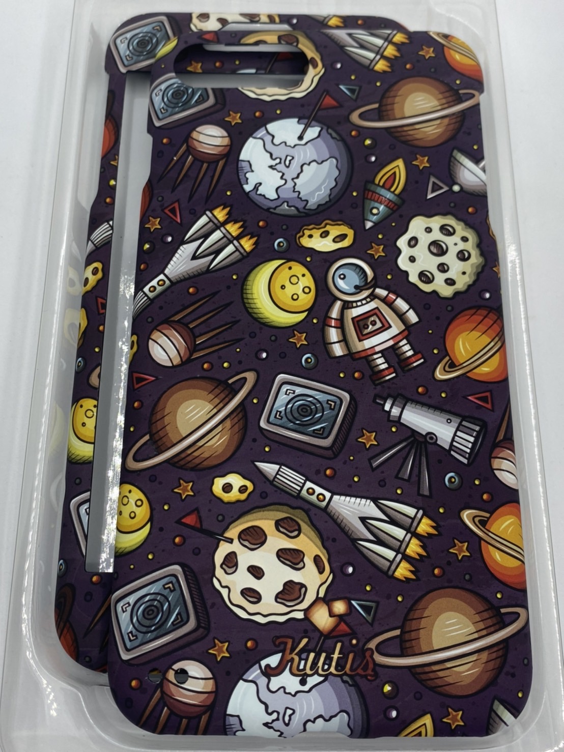 เคสคูทิส(Kutis)เคสไอโฟน7พลัส,8พลัส(ลายรวมดาวอวกาศ)มาใหม่ เคสประกบหน้า-หลัง เคสเรืองแสง เคสลายวินเทจ ร้านSuperhero Klongthom