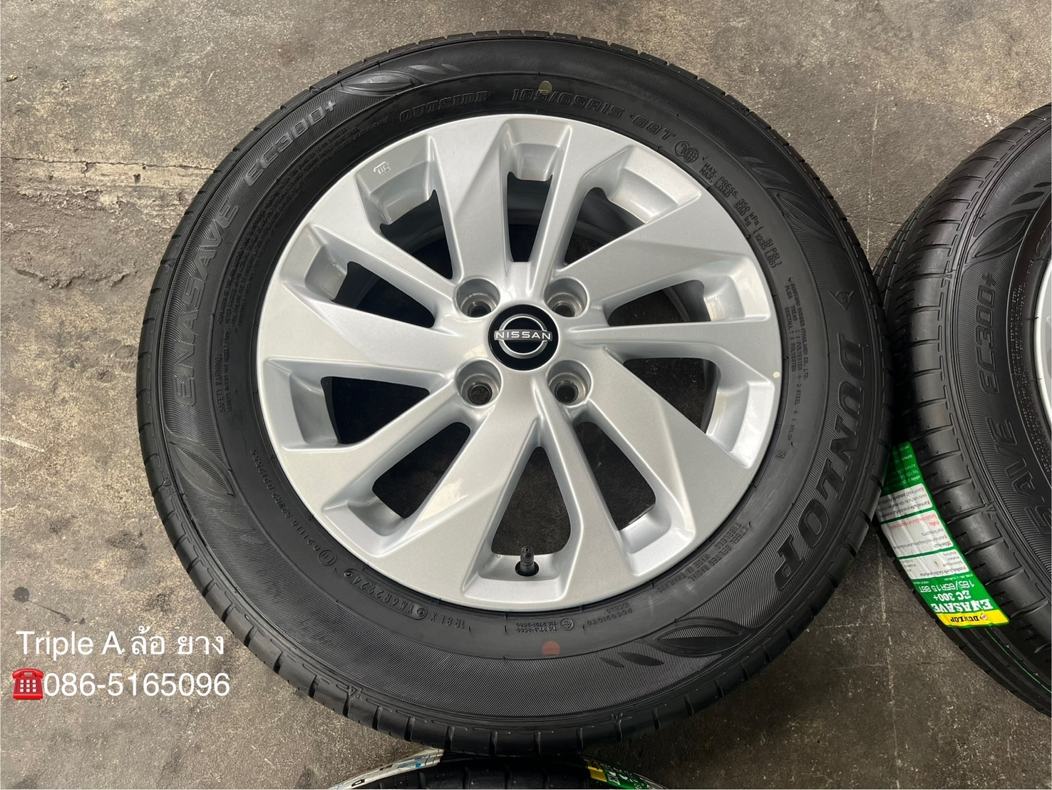 ✨ล้อแม็กป้ายแดง✨Nissan Almera รุ่นใหม่ล่าสุด ขอบ 15 พร้อมยางใหม่💯185-65-15 Dunlop ♨ปี 24♨