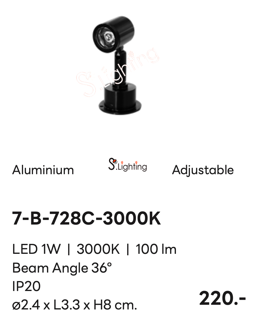 โคมไฟหัวเตียง 7-B-728C-3000K