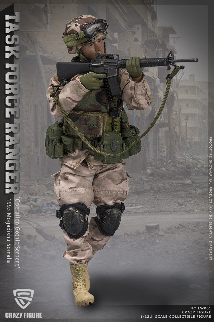 Crazy Figure LW001 1/12 Chalk Leader 75th Ranger - TASK FORCE RANGER “Operation Gothic Serpent” 1993 Mogadishu Somalia