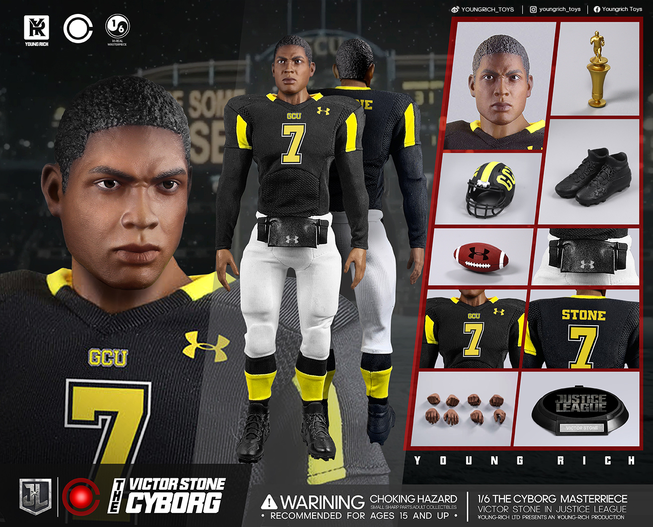 Youngrich Toys YR021 1/6 The Victor Stone Cyborg (Football Star)