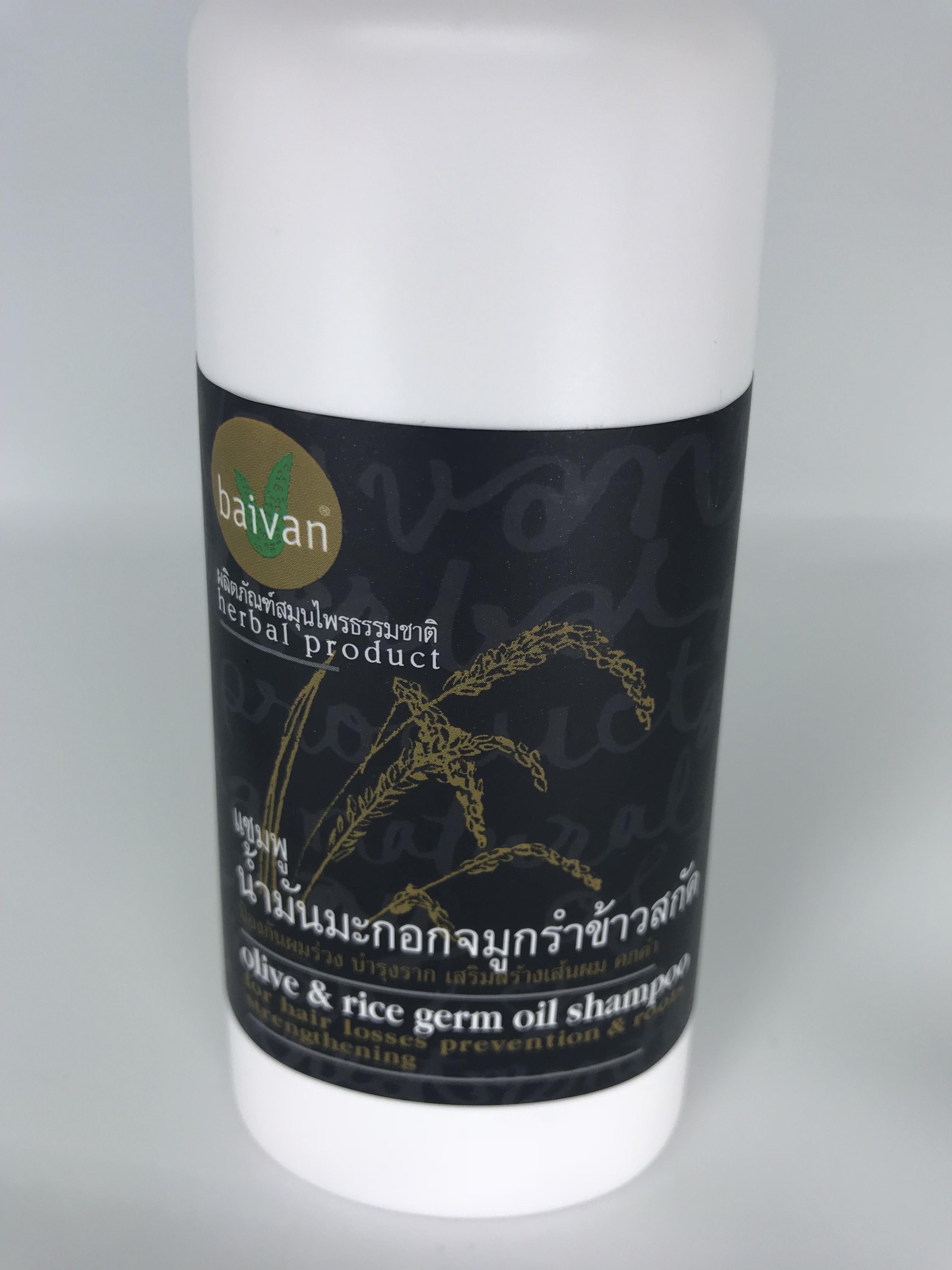 แชมพูน้ำมันมะกอกจมูกรำข้าวสกัด