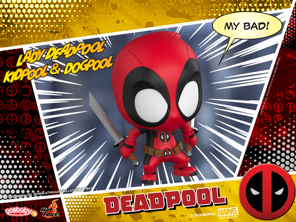 HOT TOYS COSB486 LADY DEADPOOL, KIDPOOL & DOGPOOL COSBABY (S) SET
