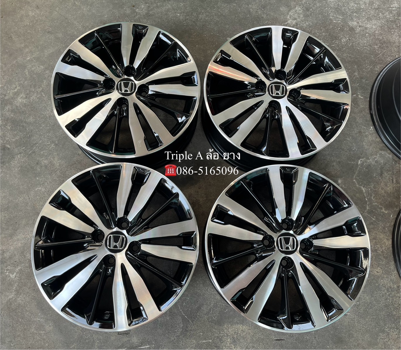 ✨ล้อแม็ก✨Honda Jazz GK ตัวท็อป ขอบ 16 ดำหน้าเงา💖สวยกริ๊บ💖