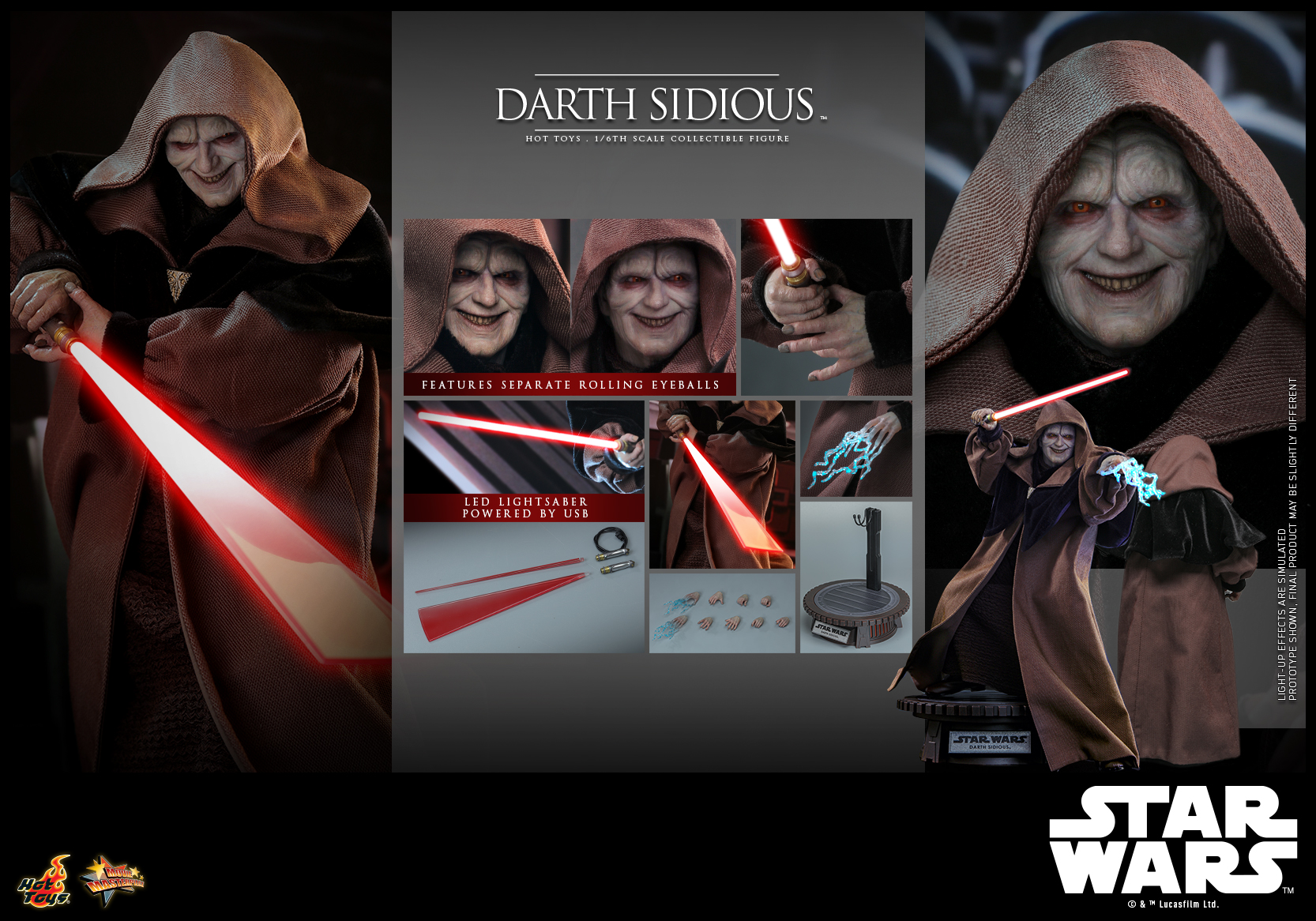 Hot Toys MMS745 Star Wars: Revenge of the Sith - Darth Sidious