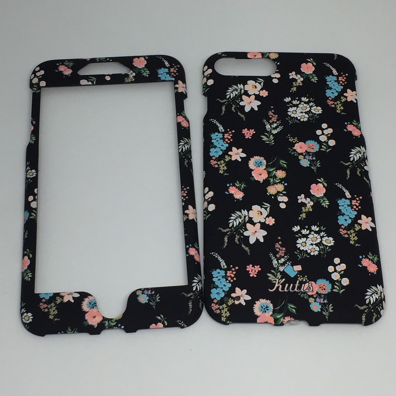 เคสคูทิส(Kutis)ไอโฟน7พลัส,8พลัส(ลายช่อดอกไม้new)มาใหม่ เคสประกบหน้า-หลัง เคสเรืองแสง