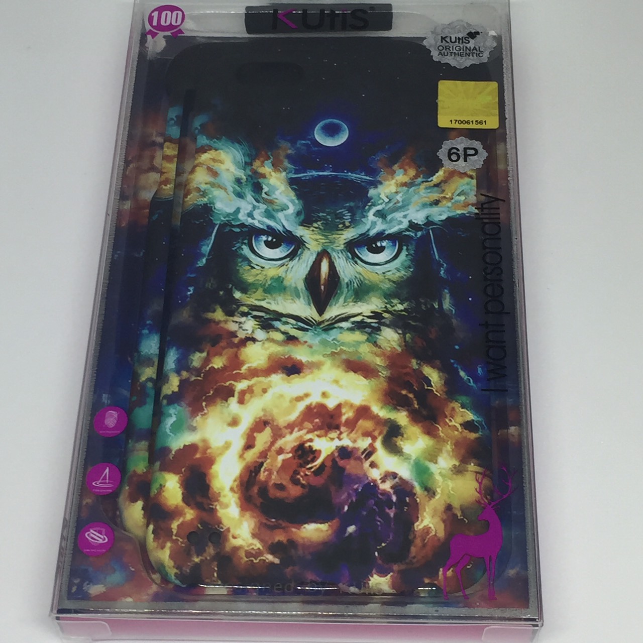 เคสคูทิส (Kutis) ไอโฟน6พลัส,6Sพลัส (ลายนกในเปลวไฟ)มาใหม่ เคสประกบหน้า-หลัง เคสเรืองแสง เคสลายวินเทจ