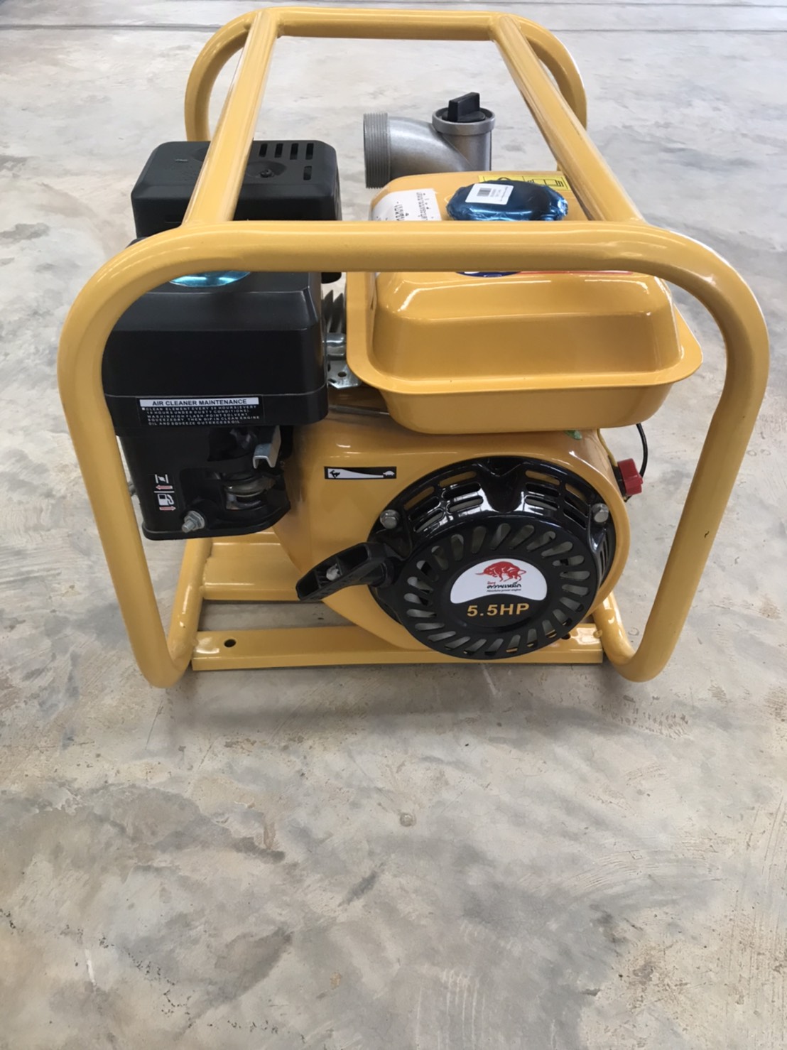 ปั๊มน้ำ2"+เครื่องยนต์เบนซิน มิตซูควายเหล็ก B05-A01 5.5HP สีเหลือง