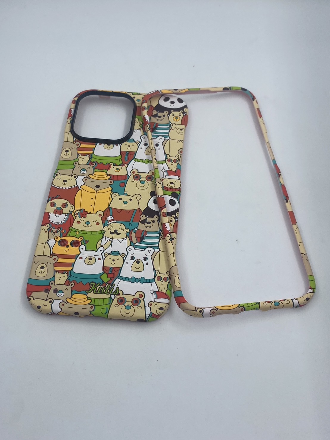 เคสคูทิส(Kutis)เคสไอโฟน14PROMAX(ลายหมีหมู่)มาใหม่ เคสประกบหน้า-หลัง เคสเรืองแสง เคสลายวินเทจ ร้านSuperhero Klongthom