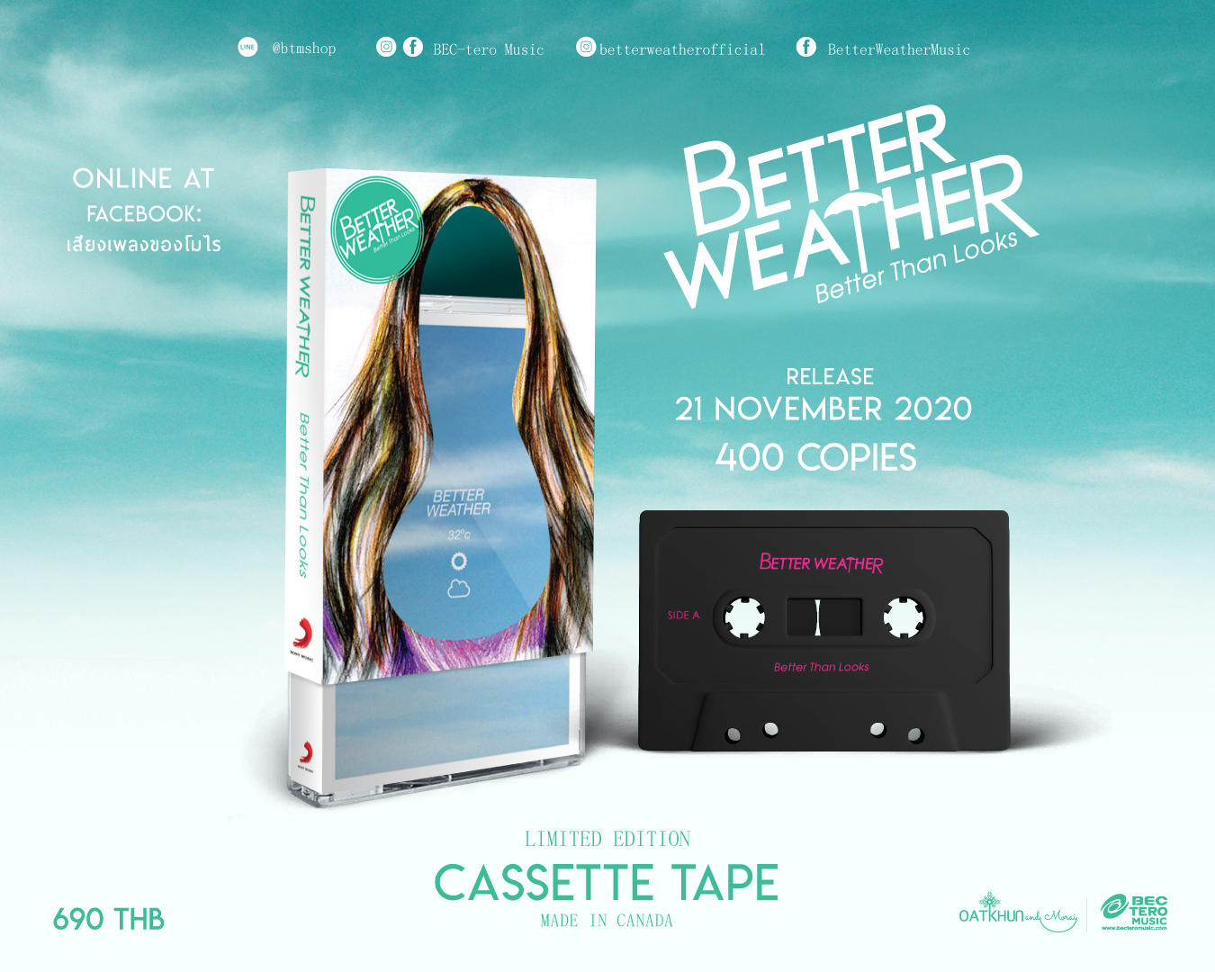 TAPE CASSETTE : BETTER WEATHER - BETTER THAN LOOKS