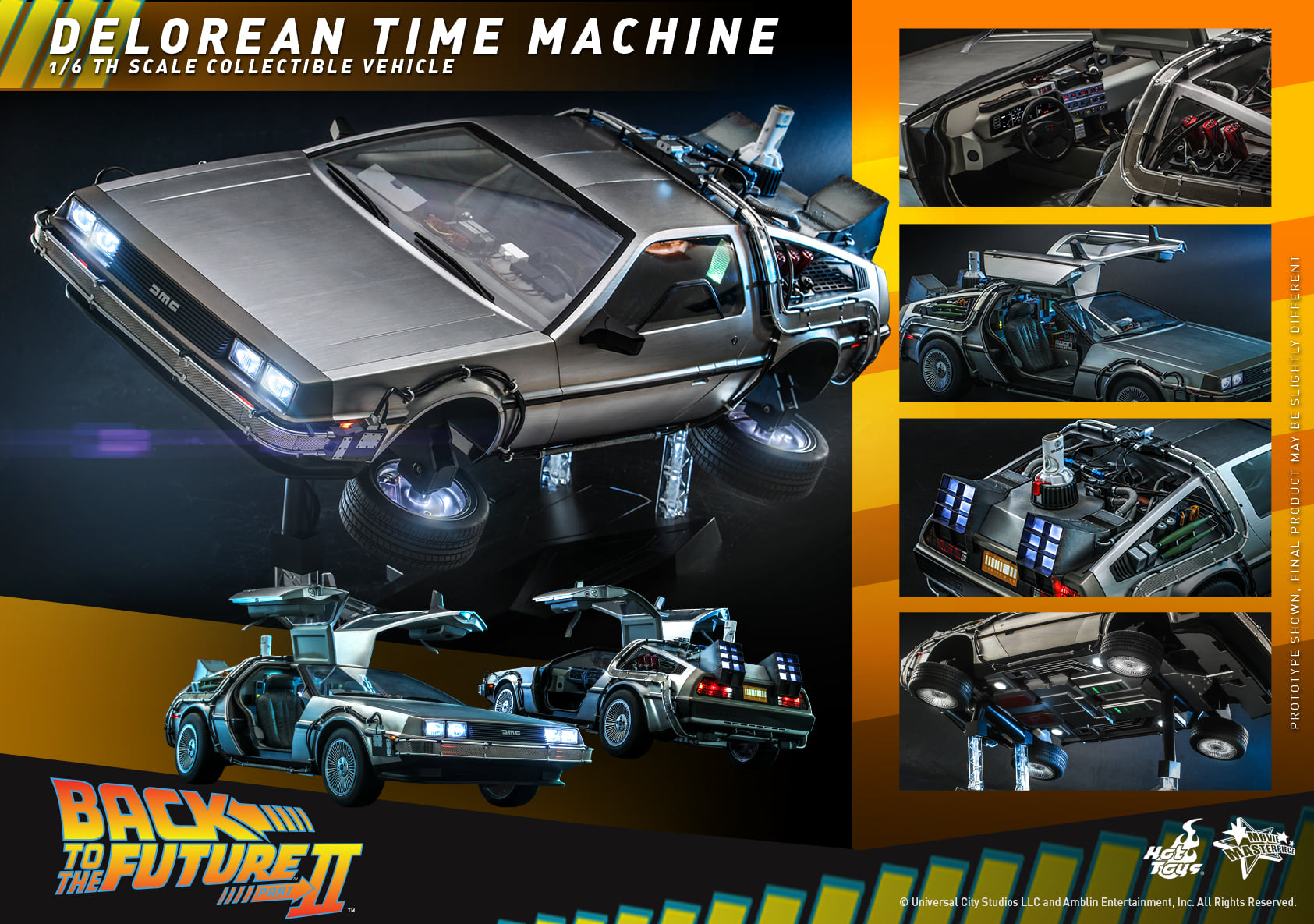 Hot Toys MMS636 1/6 Back to the Future II - DeLorean Time Machine