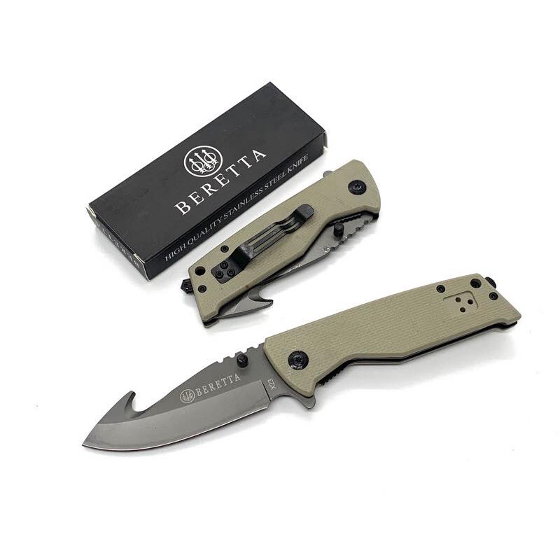 มีดพับ Beretta X23 ขนาด 7.9 นิ้ว (20 ซม.) - ด้ามสีน้ำตาล