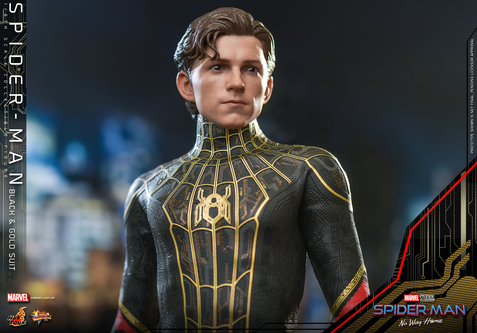 Hot Toys MMS604 1/6 Spider-Man: No Way Home - Spider-Man (Black & Gold Suit)