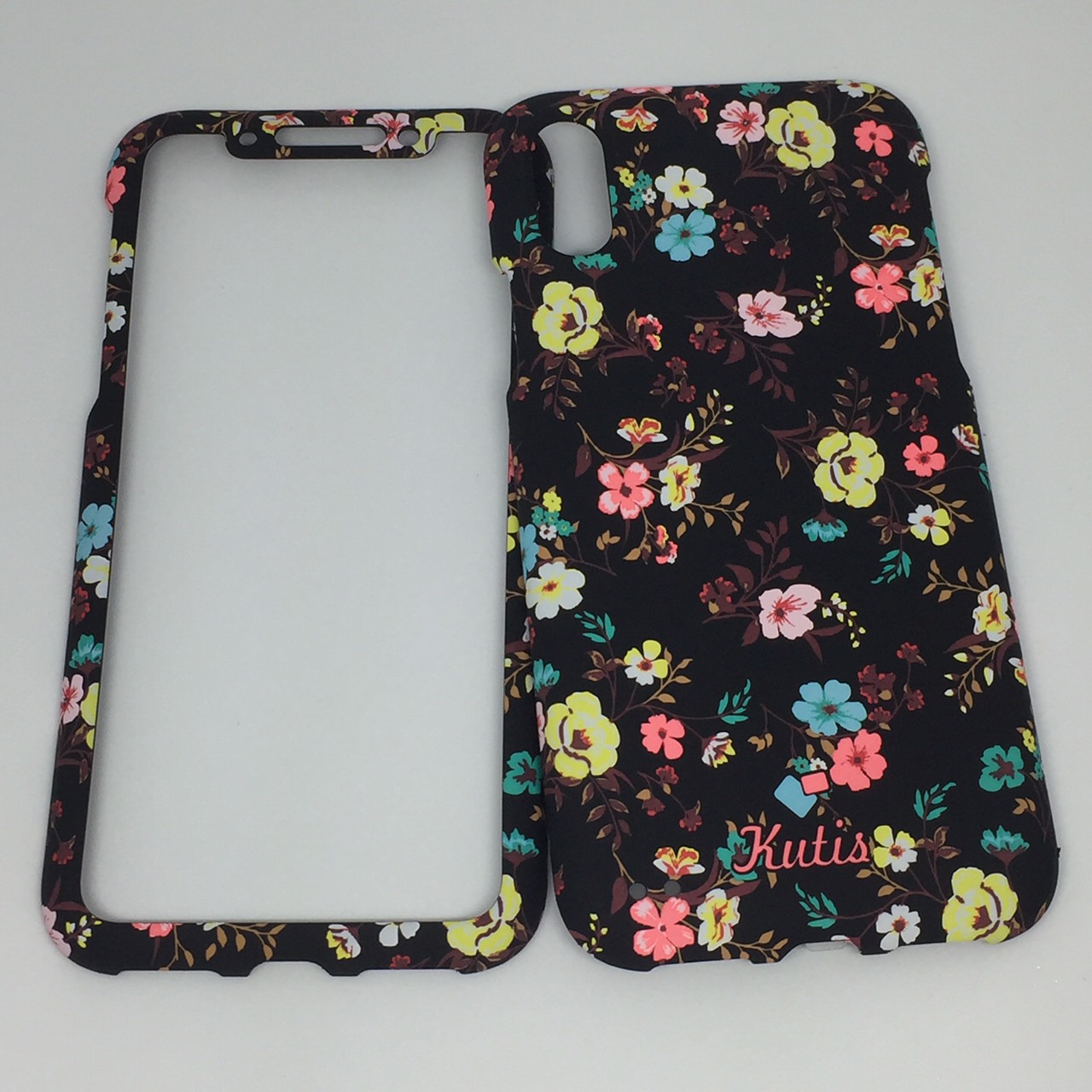 เคสคูทิส (Kutis) ไอโฟนX,XS (ลายดอกไม้ สีพื้นหลังสีดำ)มาใหม่ๆ